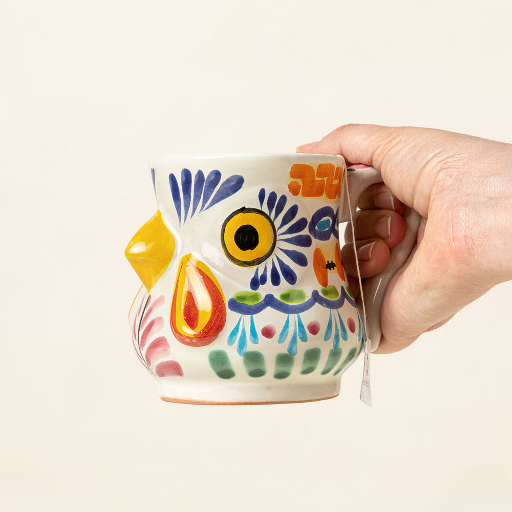 Majolica Rooster Mug