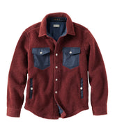 Men's Signature Mixed Media Fleece Shirt Jacket | L.L.Bean online