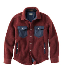 Men's Signature Mixed Media Fleece Shirt Jacket | L.L.Bean online