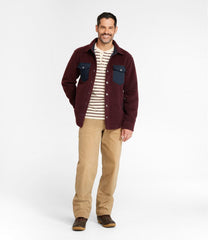 Men's Signature Mixed Media Fleece Shirt Jacket | L.L.Bean online