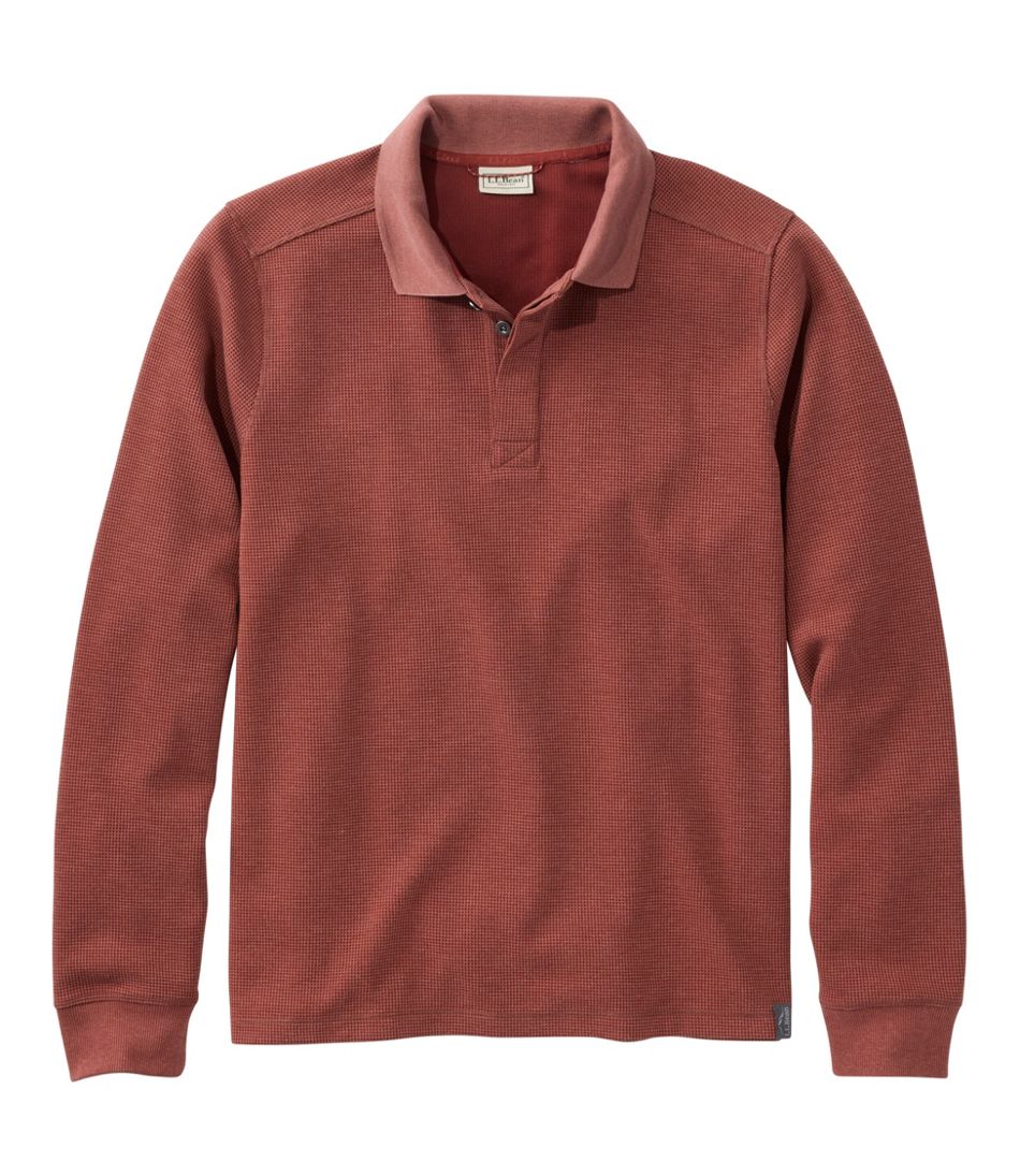 Men's Mountainside Micro Waffle Polo, Long-Sleeve | L.L.Bean outlet