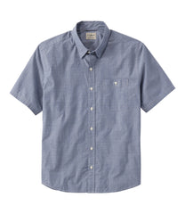 Men's Comfort Stretch Performance® Chambray Shirt, Short-Sleeve, Slightly Fitted Untucked Fit | L.L.Bean discount