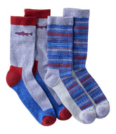 Adults' Wicked Soft Cotton Socks, Novelty 2-Pack | L.L.Bean discount