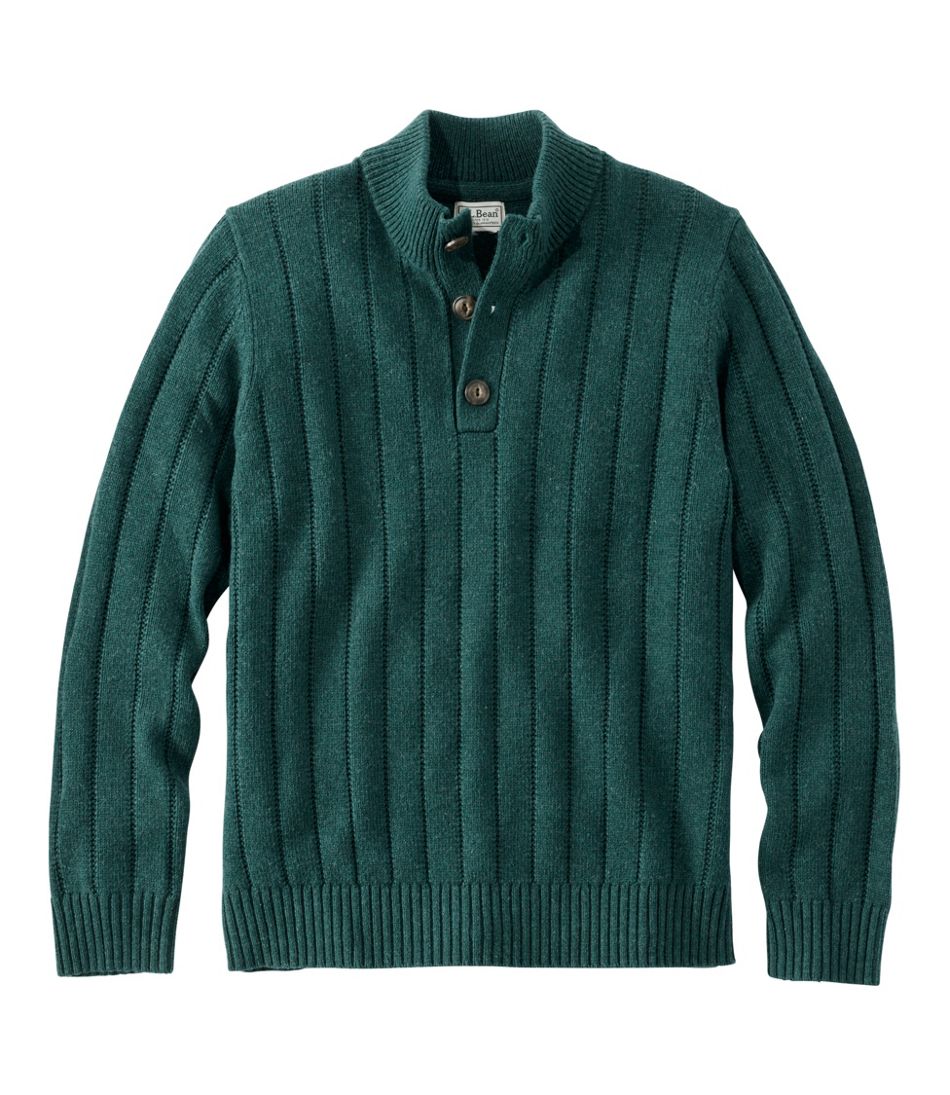 Men's Riverton Wool/Cotton Sweater, Mockneck | L.L.Bean sale