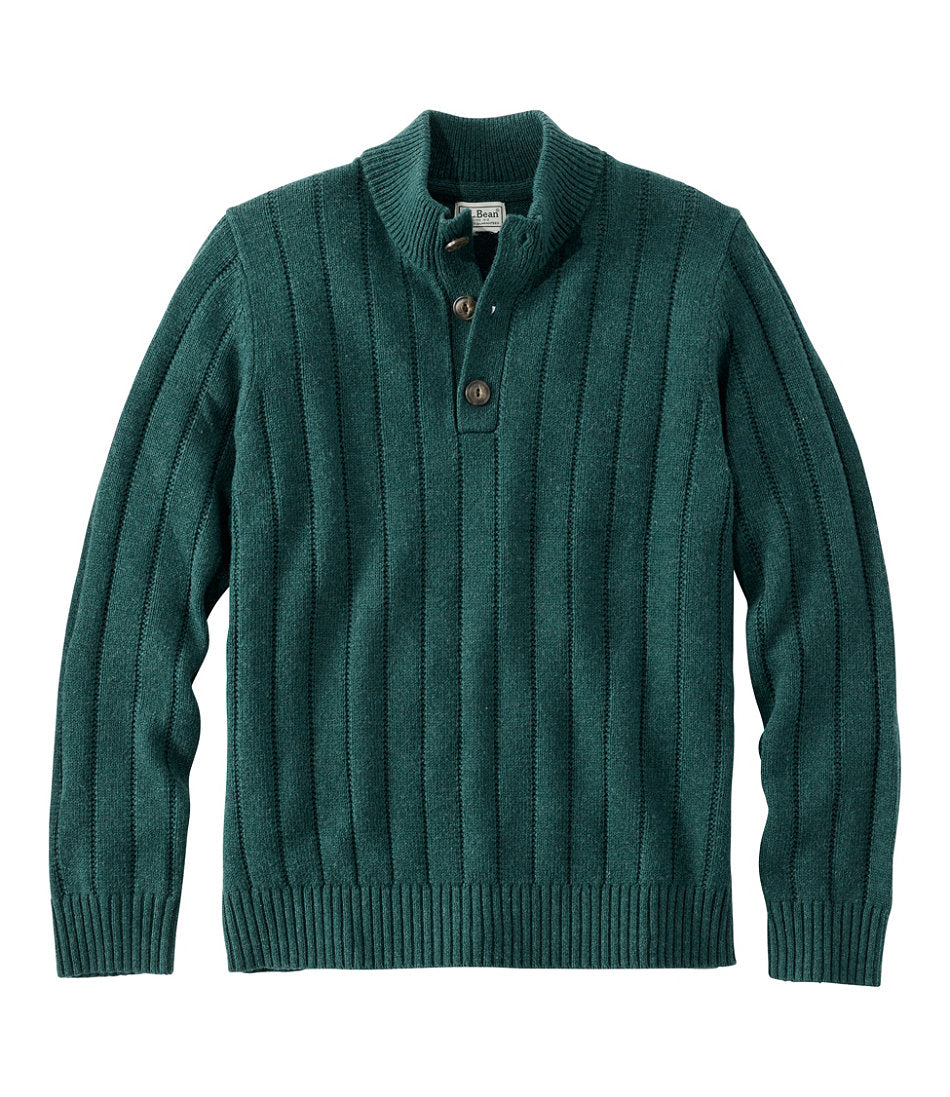 Men's Riverton Wool/Cotton Sweater, Mockneck | L.L.Bean sale