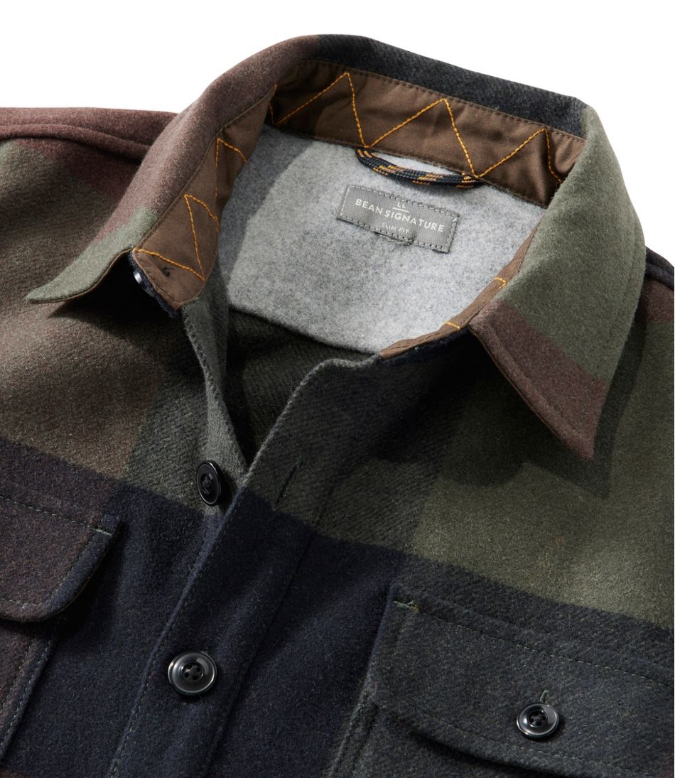 Men's Signature Wool Workshirt, Plaid | L.L.Bean outlet