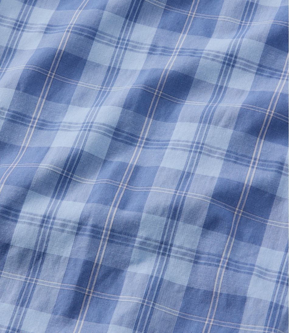 Men's Comfort Stretch Performance® Chambray Shirt, Long-Sleeve, Slightly Fitted Untucked Fit, Plaid | L.L.Bean discount