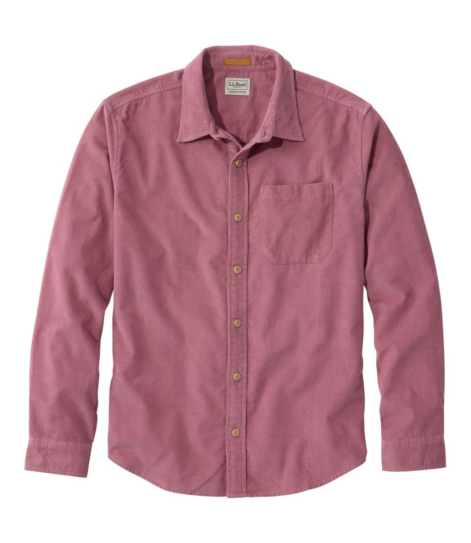 Men's Sunwashed Corduroy Shirt, Slightly Fitted Untucked Fit | L.L.Bean sale