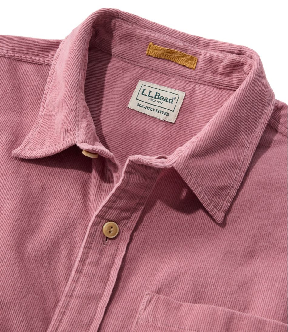 Men's Sunwashed Corduroy Shirt, Slightly Fitted Untucked Fit | L.L.Bean sale