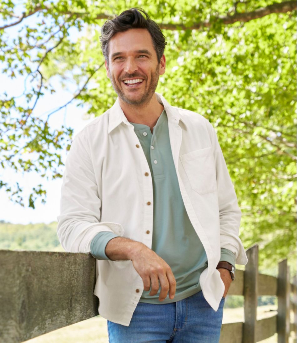 Men's Sunwashed Corduroy Shirt, Slightly Fitted Untucked Fit | L.L.Bean sale