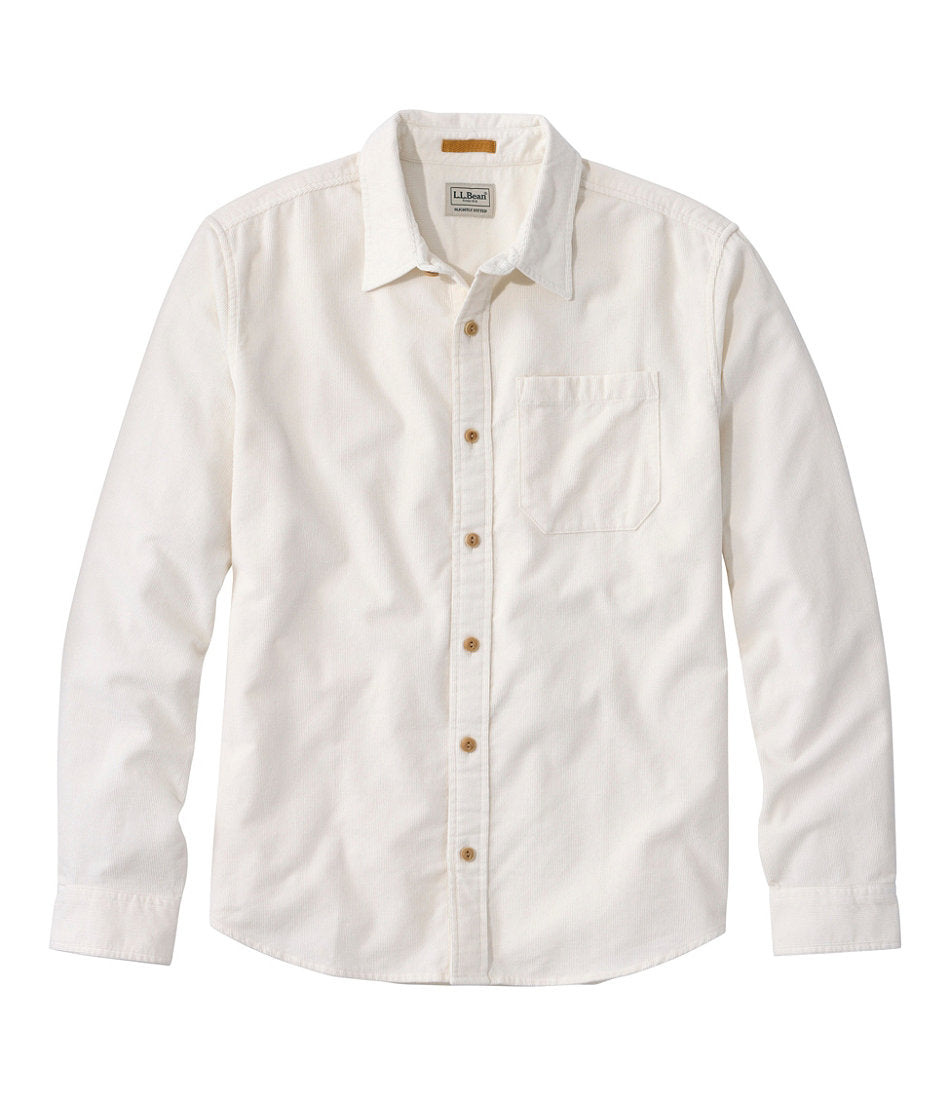 Men's Sunwashed Corduroy Shirt, Slightly Fitted Untucked Fit | L.L.Bean sale
