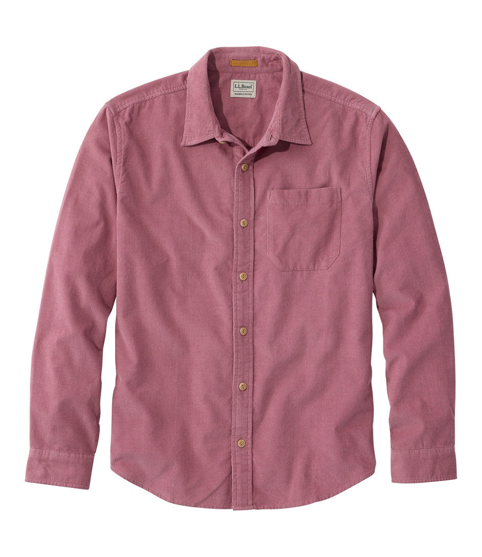 Men's Sunwashed Corduroy Shirt, Slightly Fitted Untucked Fit | L.L.Bean sale
