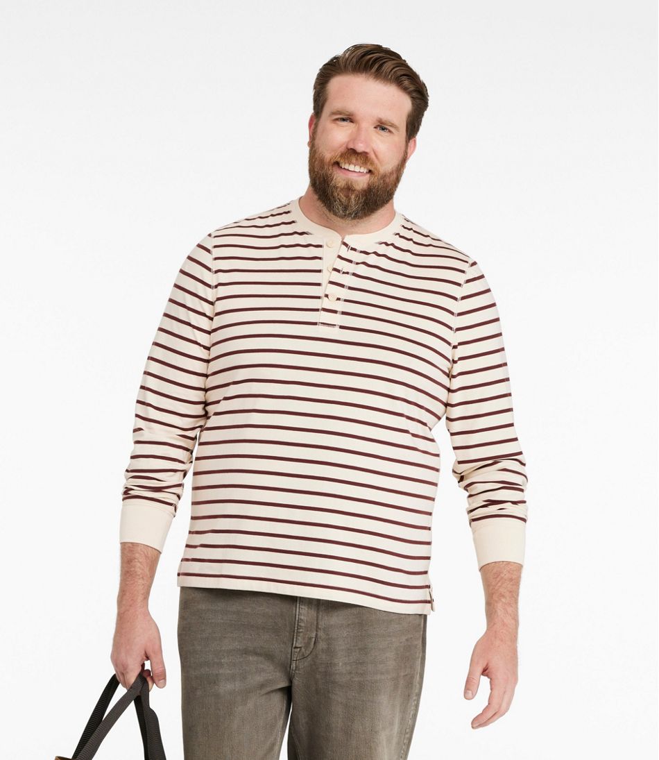 Men's Signature Northwoods Henley, Long-Sleeve, Stripe | L.L.Bean for sale