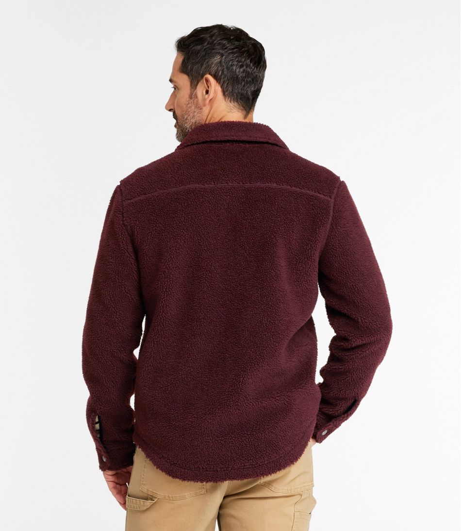 Men's Signature Mixed Media Fleece Shirt Jacket | L.L.Bean online