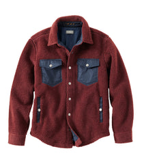 Men's Signature Mixed Media Fleece Shirt Jacket | L.L.Bean online