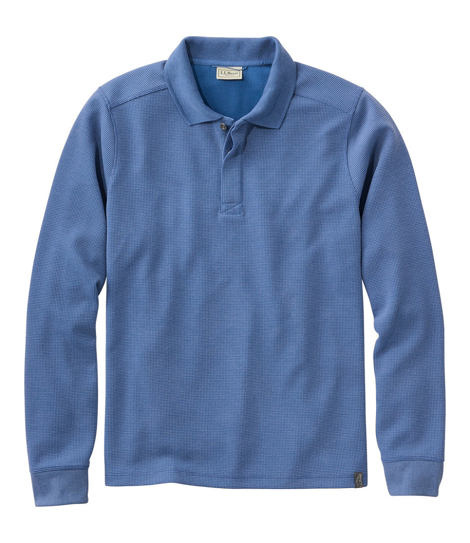 Men's Mountainside Micro Waffle Polo, Long-Sleeve | L.L.Bean outlet