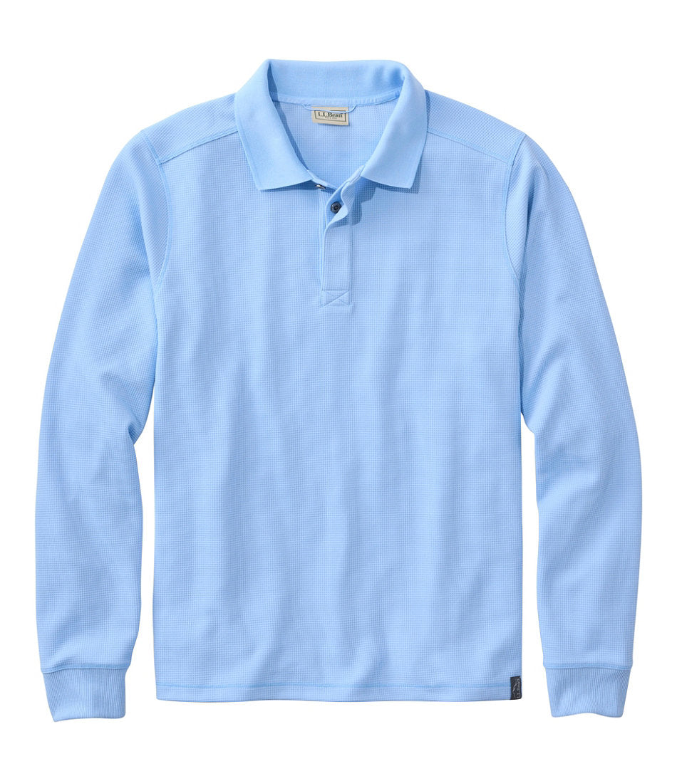 Men's Mountainside Micro Waffle Polo, Long-Sleeve | L.L.Bean outlet