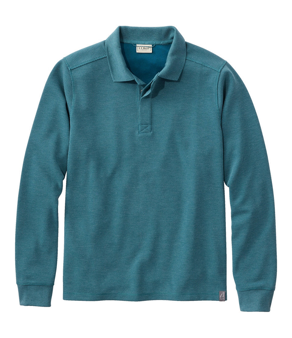 Men's Mountainside Micro Waffle Polo, Long-Sleeve | L.L.Bean outlet