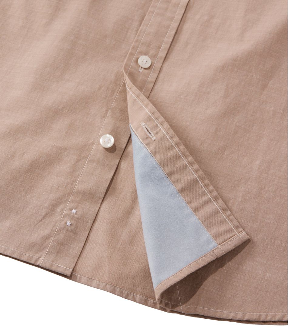 Men's Comfort Stretch Performance® Chambray Shirt, Short-Sleeve, Slightly Fitted Untucked Fit | L.L.Bean discount