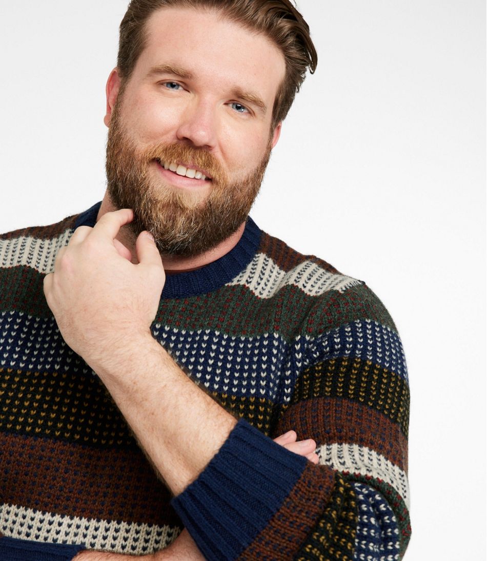 Men's Signature 1980 Matinicus Rock Sweater, Crewneck, Stripe | L.L.Bean US