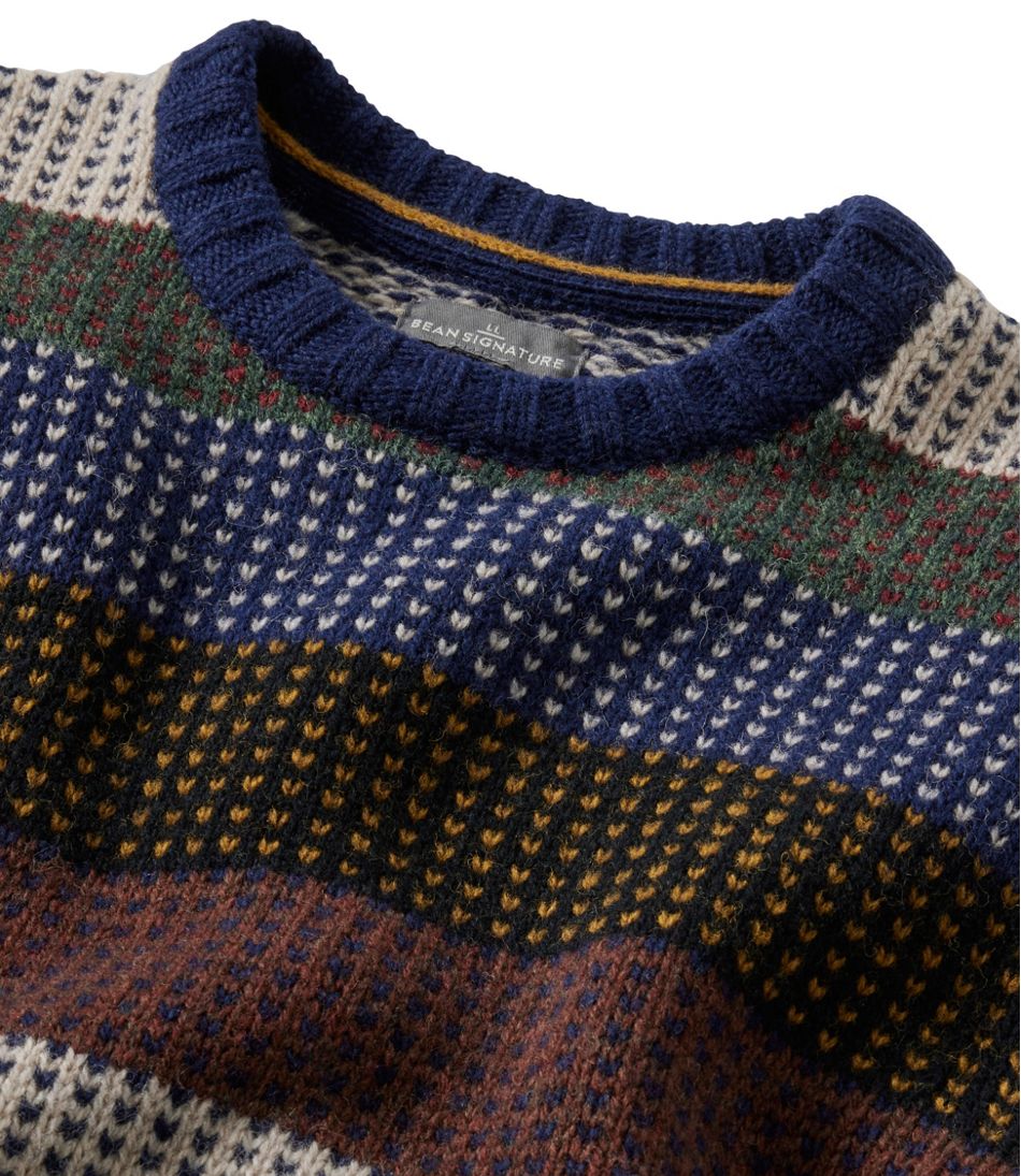 Men's Signature 1980 Matinicus Rock Sweater, Crewneck, Stripe | L.L.Bean US