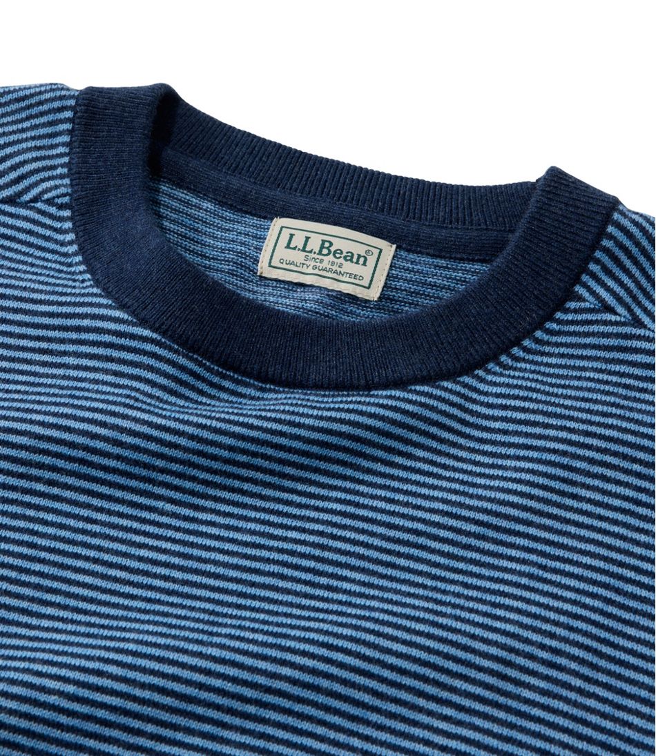 Men's All Seasons Cotton Blend Sweater, Crewneck, Stripe | L.L.Bean US