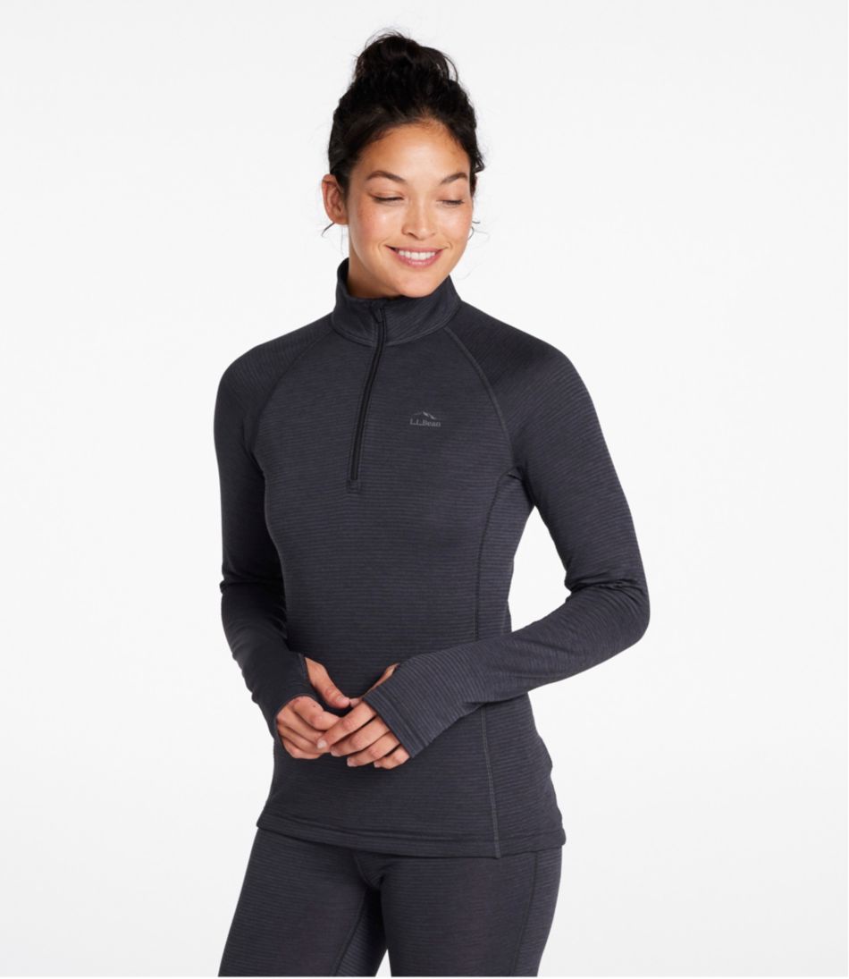 Women's Midweight Base Layer Crew Top, 1/4 Zip | L.L.Bean discount