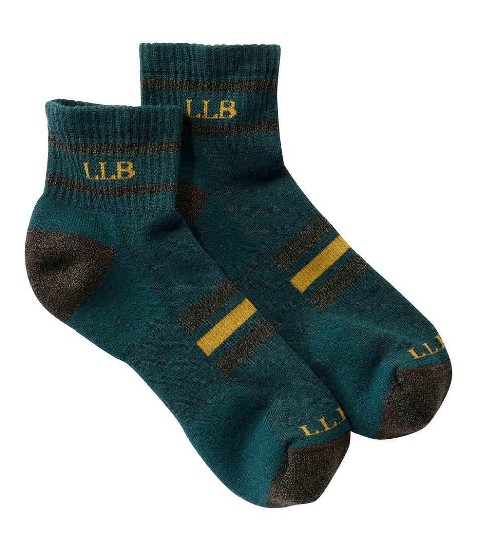 Adults' Katahdin Hiker Socks, 1/4 Crew Stripe | L.L.Bean sale