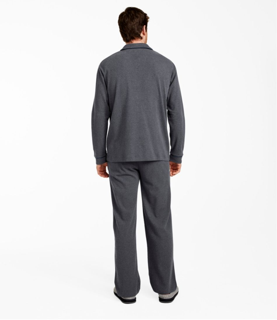 Men's Bean's Cotton Knit Pajamas, Button-Front PJ Set | L.L.Bean US