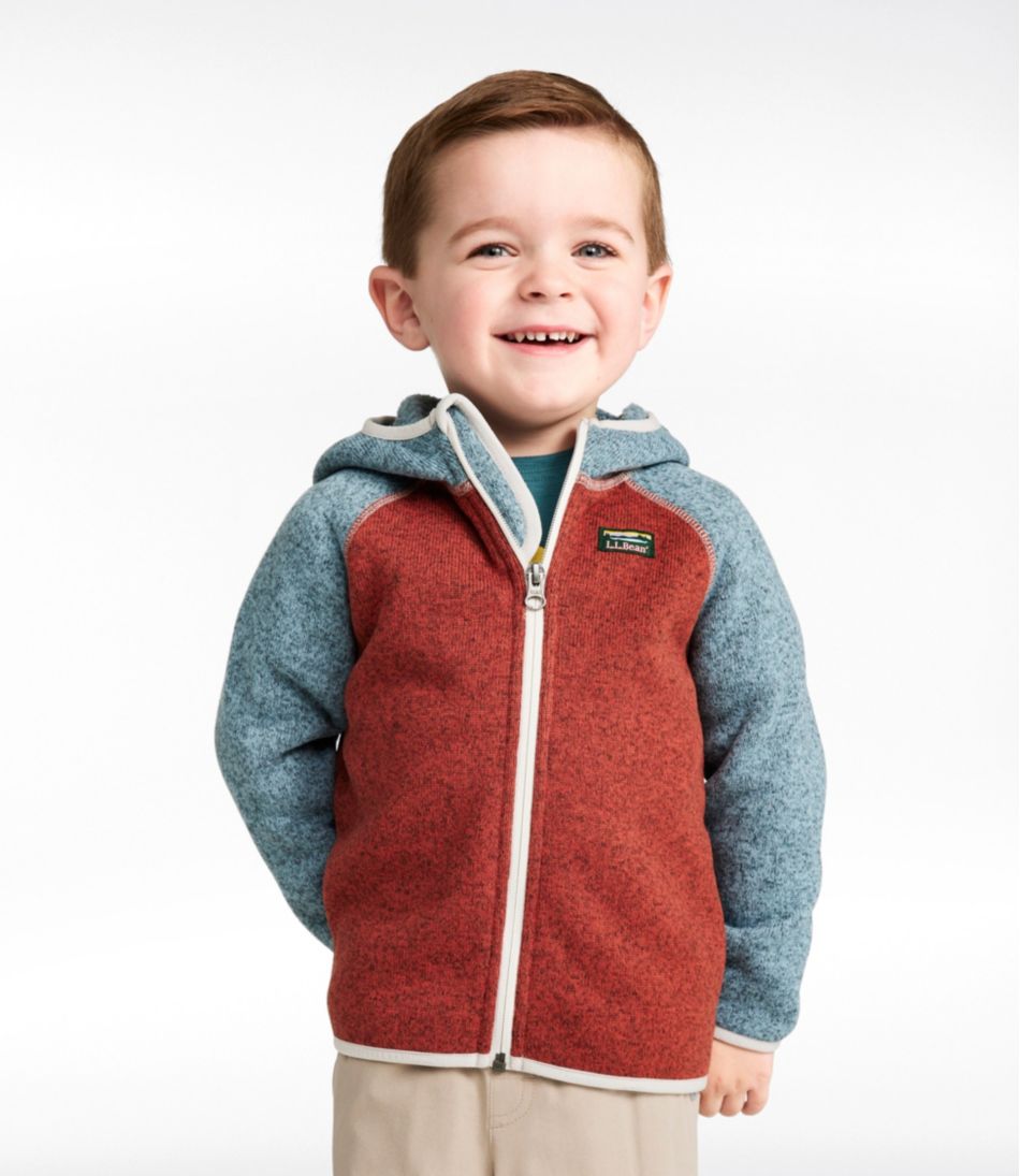 Infants' and Toddlers' Sweater Fleece, Hooded Colorblock | L.L.Bean discount