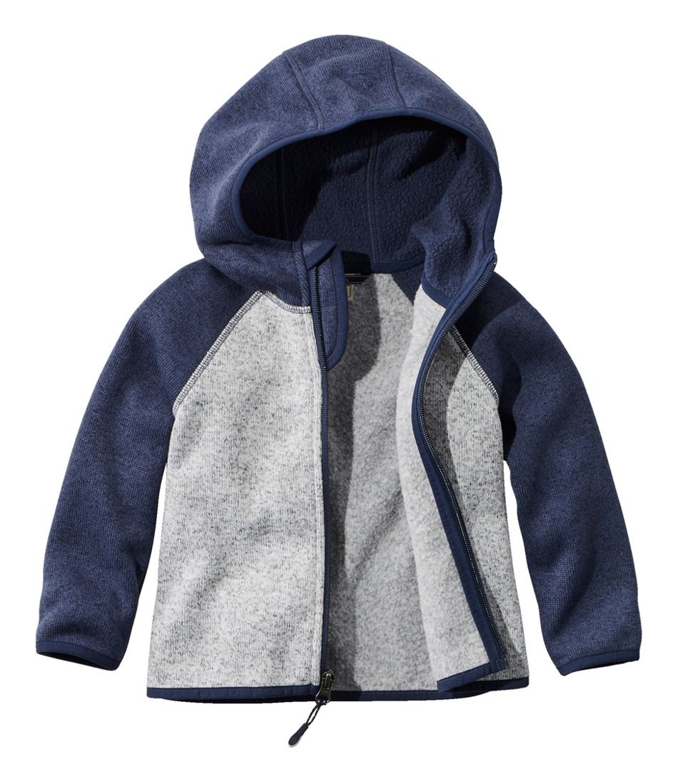 Infants' and Toddlers' Sweater Fleece, Hooded Colorblock | L.L.Bean discount