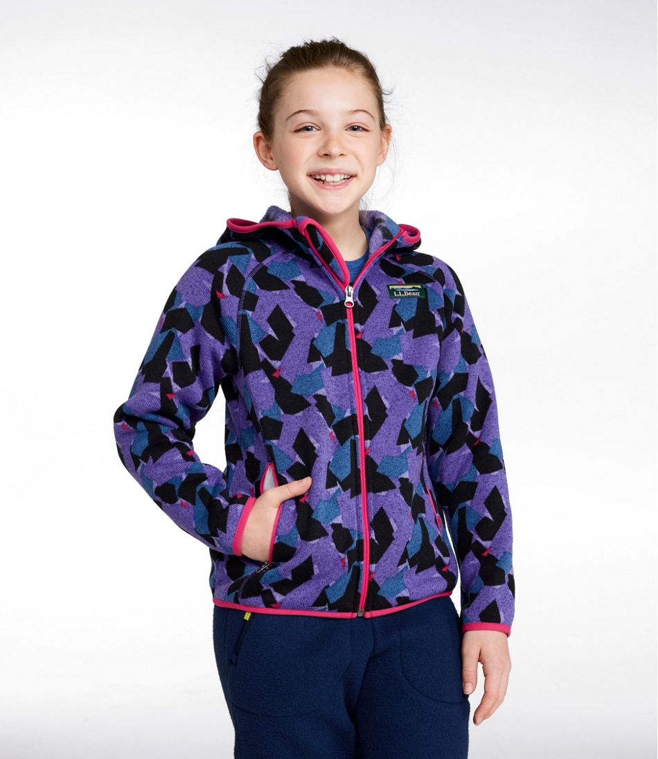 Kids' Sweater Fleece, Hooded Print | L.L.Bean for sale