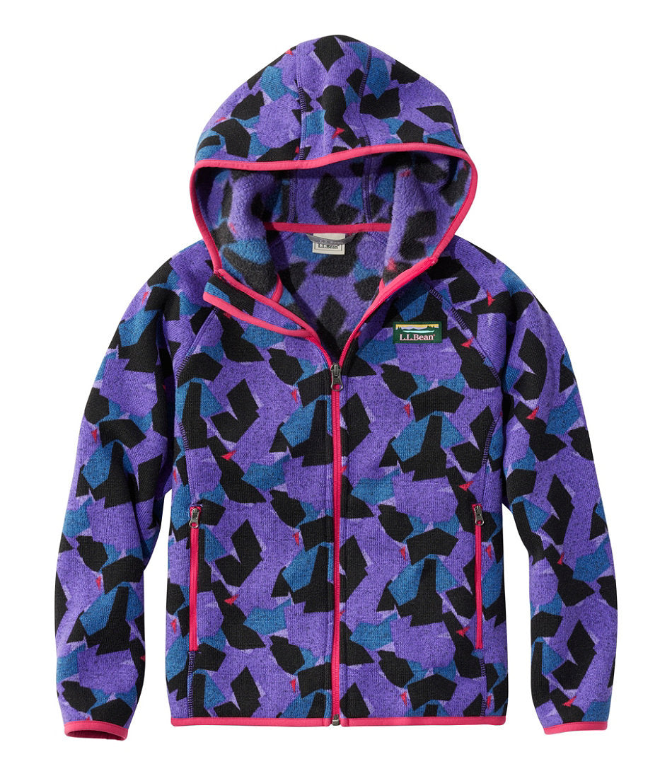 Kids' Sweater Fleece, Hooded Print | L.L.Bean for sale